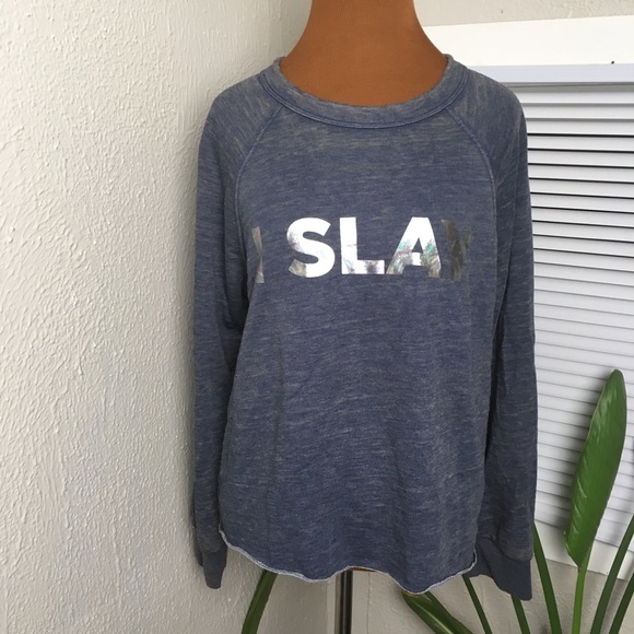 Recycled Karma Tops - Recycled Karma distressed sweatshirt